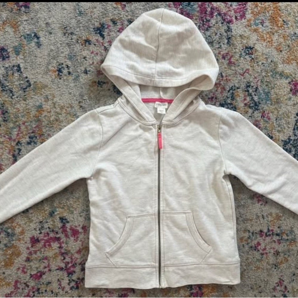 Crewcuts Oatmeal Zip-Up Hoodie for Kids. Size 6/7. Gender neutral. Like 🆕!